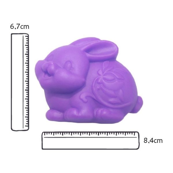 Forma de Silicone Coelhinho com Flor - Image 2