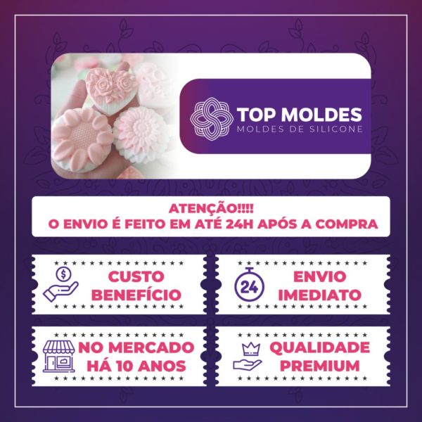 Forma de Silicone Crisântemo Estilizado - Image 4
