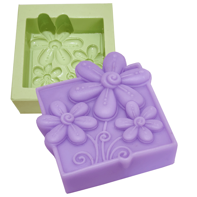 Molde Quadrado Flores
